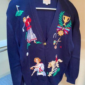 Vintage 90s Susan Bristol Sports Sweater